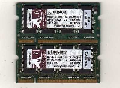   512MB) Kingston PC2100 DDR Laptop/Notebook Computer memory 266Mhz ram