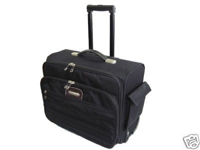 17 Laptop Carrier Rolling Carry Case Computer Notebook Bag Briefcase 