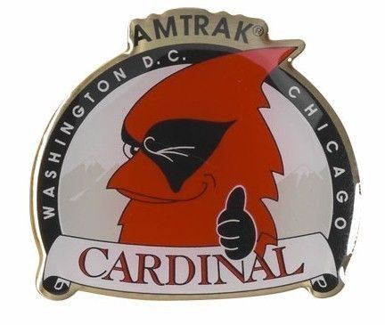 Amtrak Collector Cardinal Souvenir Lapel / Hat Pin Chicago Washington 