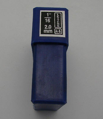 2MM 1/16 Letter Punch Stamp Set Metal Steel Hand A Z NEW PLASTIC CASE