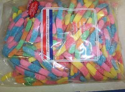 Sour Neon Worms Gummy Candy Gummi Candies 5 Pounds