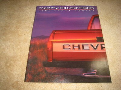 1991 Chevy S 10 C/K pickup 454 SS Silverado Scottsdale sales brochure 