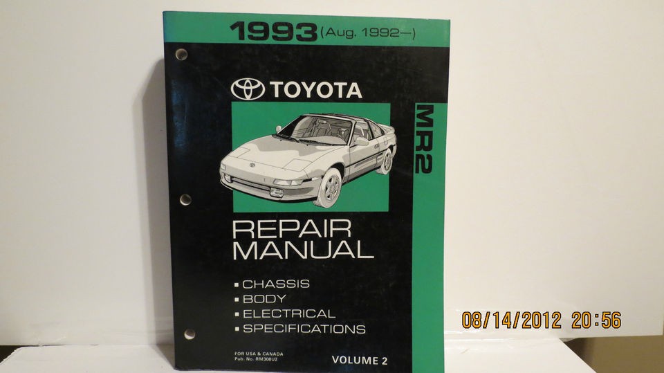 August 1992 1993 MR2 Toyota Factory Repair Service Manual volume 2