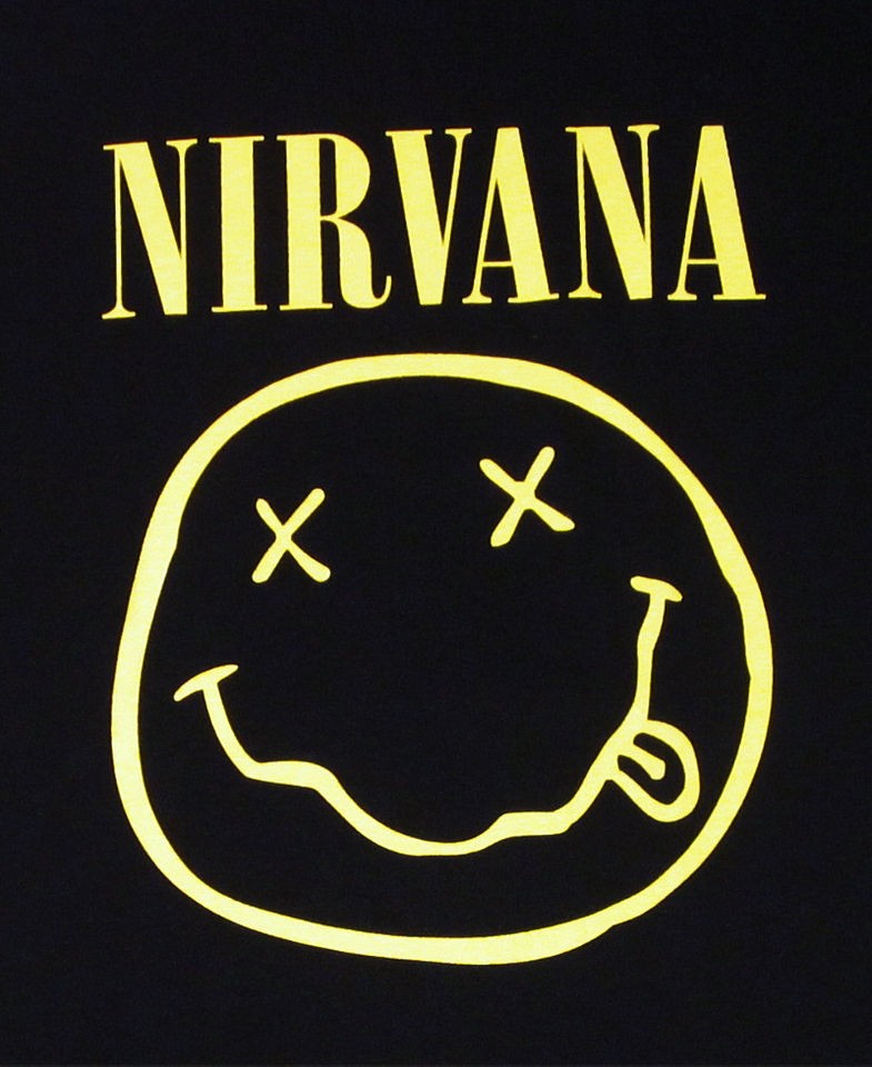 NIRVANA Smiley Face Tour T shirt Kurt Cobain Rock Tee 3XL