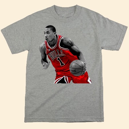 chicago bulls derrick rose t shirt d.rose mvp tshirt basketball shirt