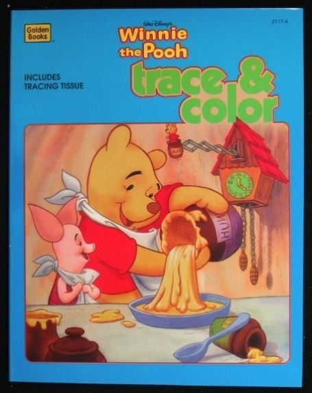 DISNEYS WINNIE THE POOH TRACE AND COLOR BOOK   UNUSED