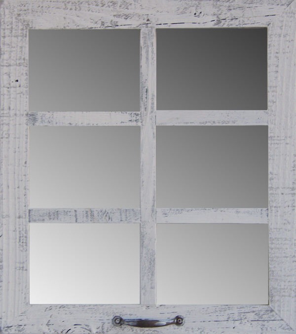 Rustic 6 Pane Barnwood Frame 19x 22 Window Mirror Wall Home 
