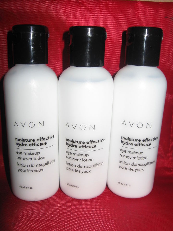 AVON MOISTURE. EFFECTIVE EYE MAKEUP REMOVER LOTION LOT 3