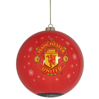 Manchester United Utd FC Official Football Flashing bauble Christmas 