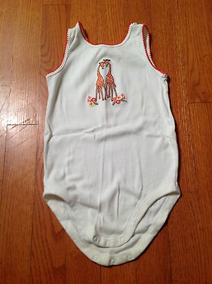 Janie and Jack sleeveless, giraffe onesie   size 18 24 months   EUC