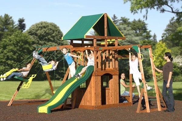  Playground Slide Backyard Swing Set Play Ground Monkey Bars Glider