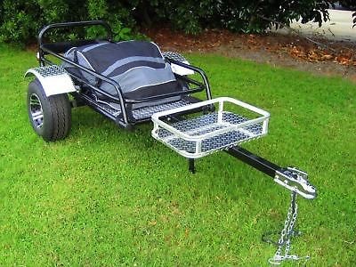   Behind Motorcycle Trailer Cargo Tow Hitch Harley Utility Touring Bike