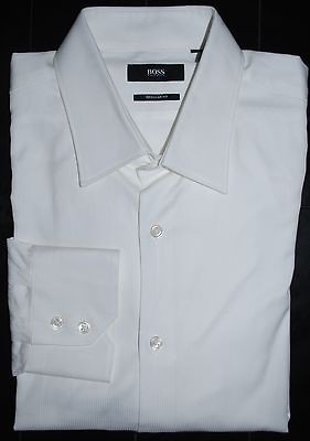 NEW MENS HUGO BOSS GULIO WHITE DRESS SHIRT SIZE 16 34/35