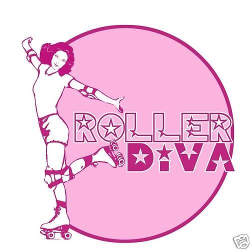 Roller Diva Derby Skate Funny Vintage Look T shirt