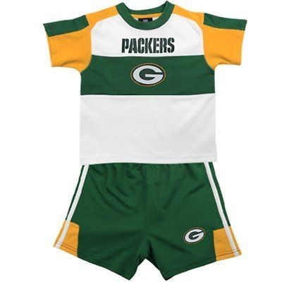 NFL BABY INFANT KID GREEN BAY PACKERS SUPERFAN GIFT OUTFIT SET SHIRT 
