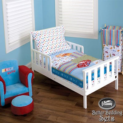   Kid NHR Nascar Race Car Crib Nursery Blanket Bed Linen Bedding Set