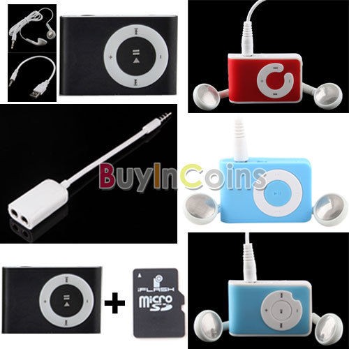 Fashoin Mini Clip USB  Music Media Player Support Micro SD TF Card 