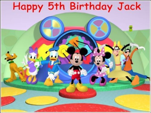 6x MICKEY mouse clubhouse cake/cupcake toppers 5.5 cm 3D sugar edible 