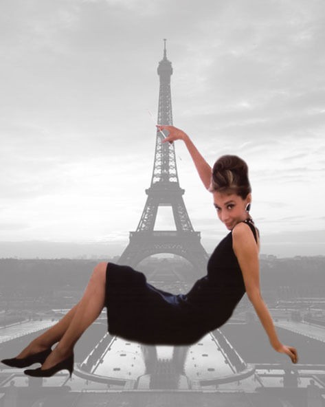 Audrey Hepburn In Paris Canvas Art 16 x 20
