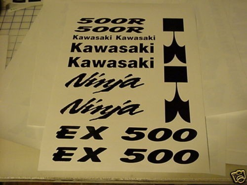 Kawasaki Ninja EX 500 decal kit 09 08 07 06 05 04 03 02