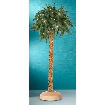   ARTIFICIAL 5 TROPICAL LIGHTED PALM TREE 150 LIGHTS INDOOR/OUTDOOR