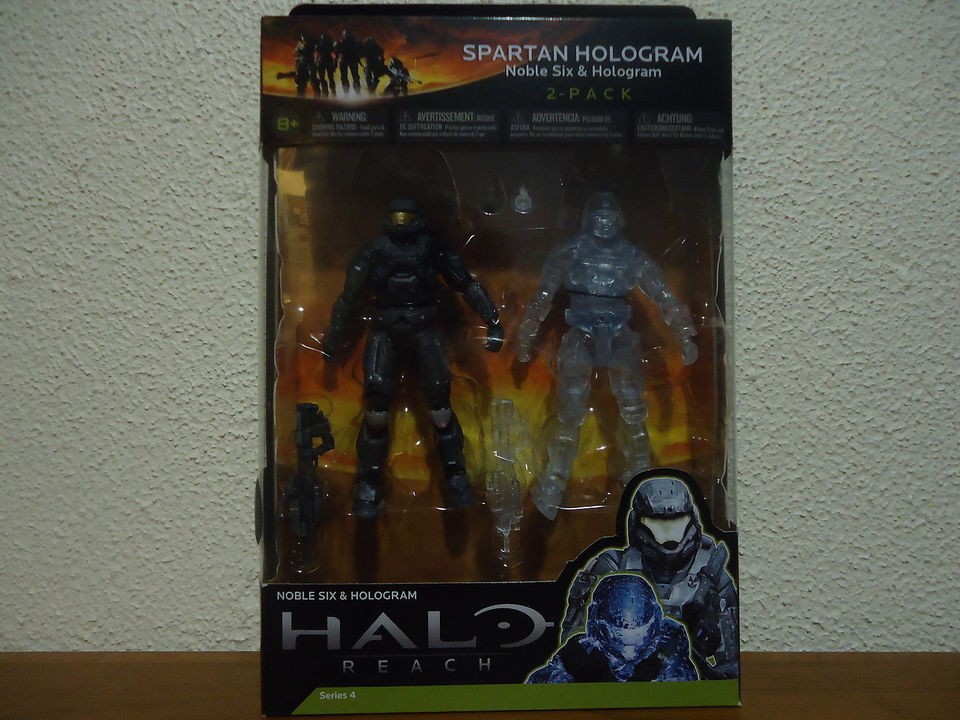 Halo Reach Series 4 2 Pack Noble Six & Hologram XBOX PS3 Action Figure