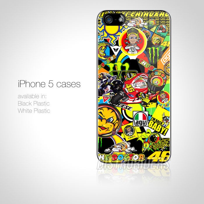   Rossi The Doctor 46 MotoGP Champion Sticker Bomb iPhone Case 5