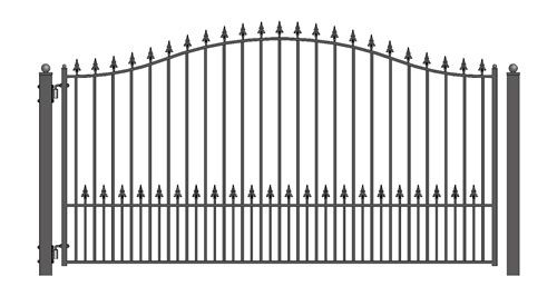 IRON SINGLE SWING GATE 12FT MUNICH NEW STYLE DRIVEWAY GATES 12