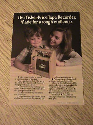 1985 FISHER PRICE ADVERTISEMENT TAPE RECORDER AD BOY