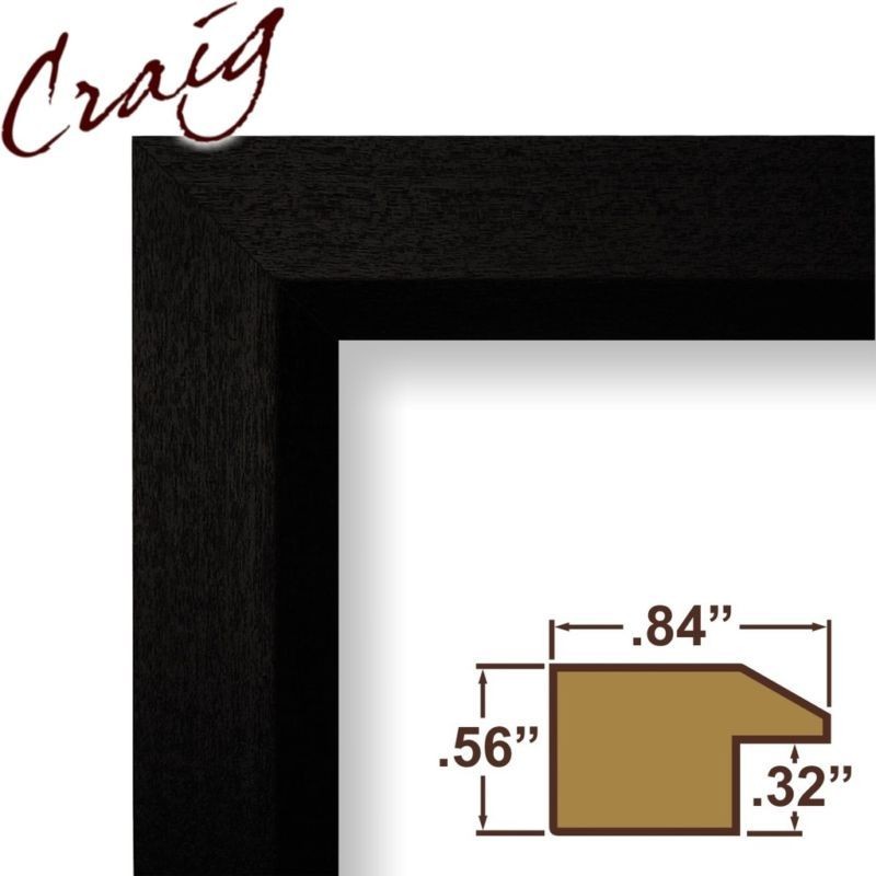   of (4) Black Real Poplar Wood Picture Frames Poster Frames (7171610BK