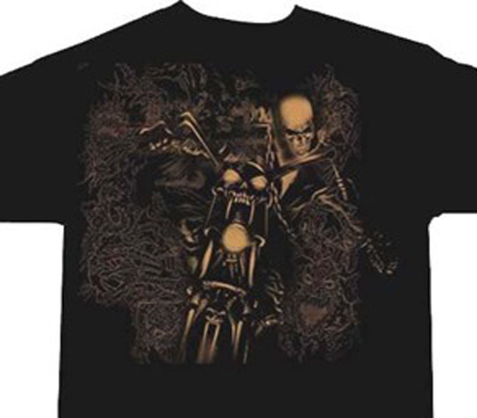 Ghost Rider Demons Marvel Comics BLACK Adult T shirt