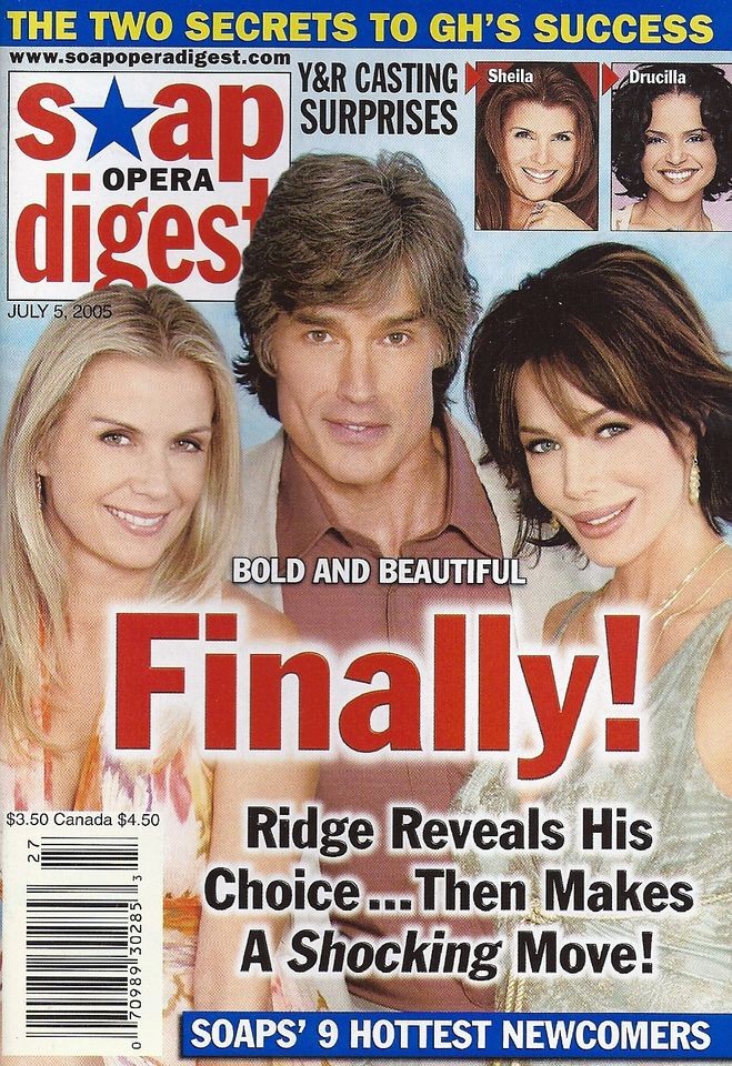 Bold and the Beautifuls Hunter Tylo, Ronn Moss   July 5, 2005 Soap 