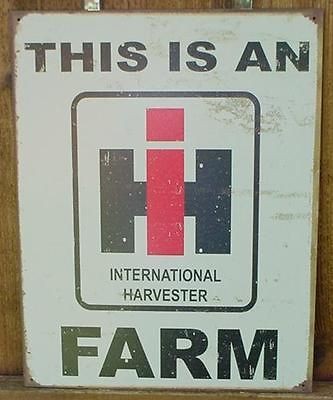 Vintage INTERNATIONAL HARVESTER Ad Sign IH FARM TRACTOR