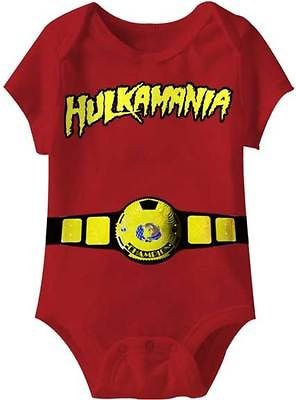   Hulk Hogan Hulkamania World Champ Romper Snapsuit Onesie 6M 12M 18M