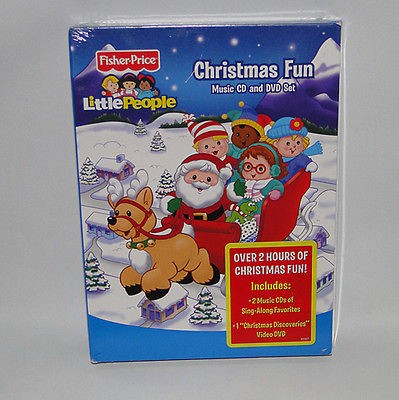 FISHER PRICE LITTLE PEOPLE CHRISTMAS MUSIC CD DVD MOVIE