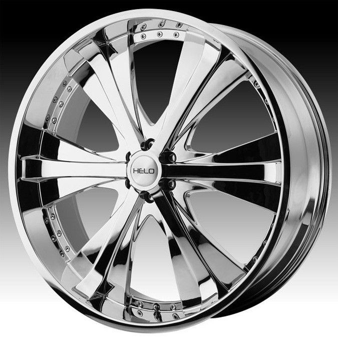 22 inch Helo chrome wheels rims 5x5.5 5x139.7 +15 dodge ram 1500 ford 
