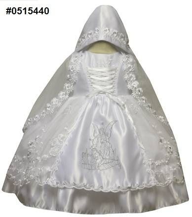NEW Baby Girl White Christening Baptism Wedding Party Dress/Gown/Sz 0 
