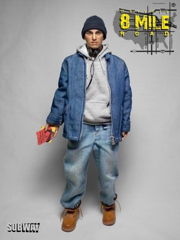 Subway Custom Eminem 1/6 Scale Detroit 8 Mile Road Action Figure