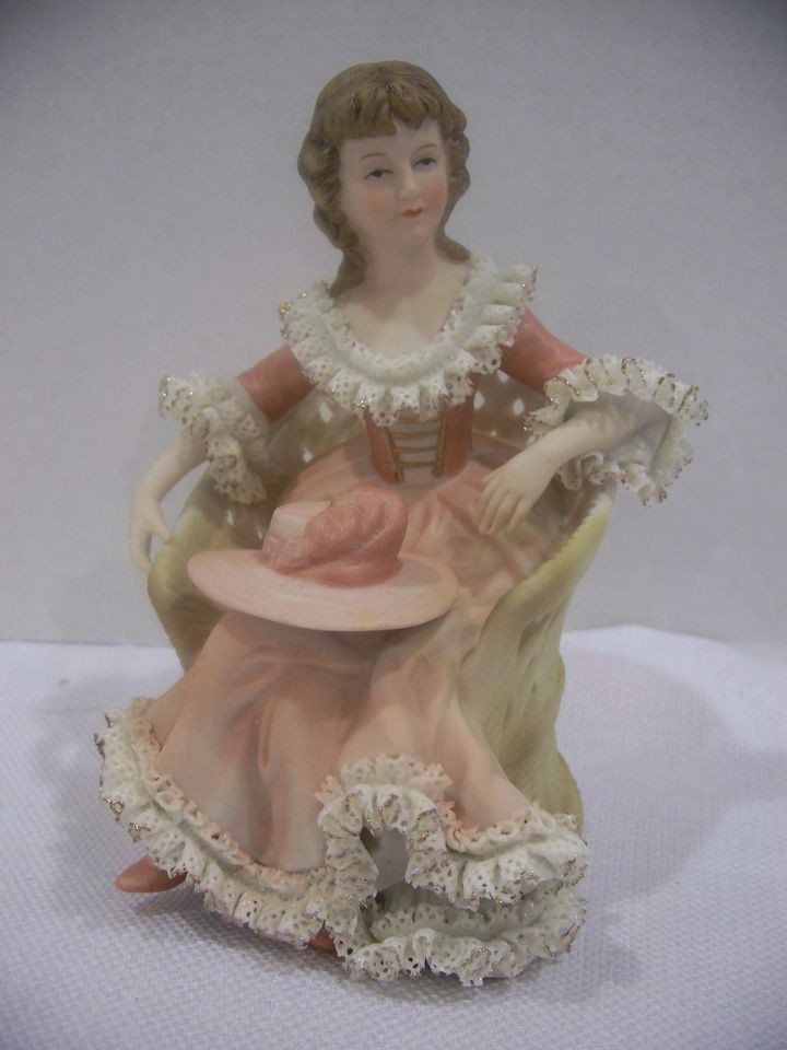 VINTAGE LENWILE ARDALT Lady Woman Girl Figurine OLD #7061 japan 