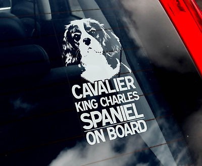   Charles Spaniel   Dog Car Window Sticker   Sign   n.Harness/Collar
