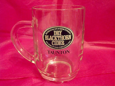 VINTAGE CLASSIC DRY BLACKTHORN CIDER HALF PINT GLASS TANKARD   PUB 