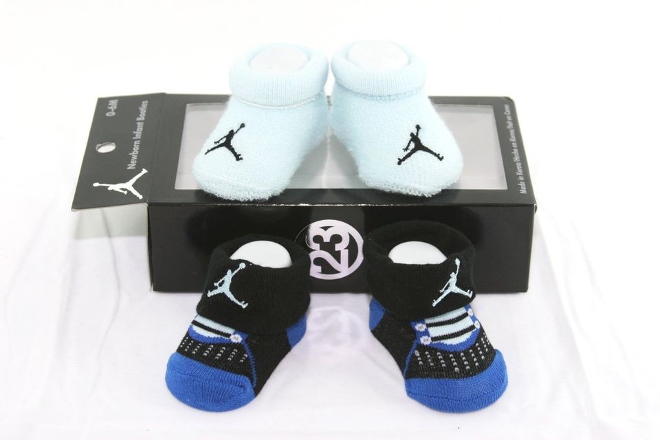 Nike Air Jordan booties socks crib shoes 0 6m baby holiday gifts set 