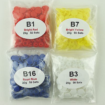 200 KAM Plastic/Resin Snaps for Cloth Diapers/PUL/Ba​by Bibs/Poppers 