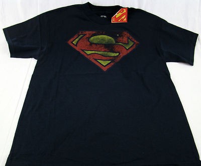 Mens DC Comics Originals Super Hero SUPERMAN Distressed T Shirt Any 