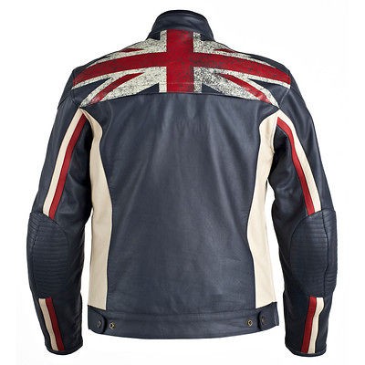 TRIUMPH MENS UNION FLAG LEATHER JACKET NWT NEW FOR 2012 MOST SIZES 