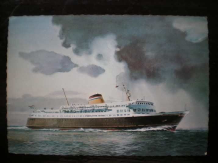 POSTCARD RP FERRIES KONINGIN JULIANA HOOK OF HOLLAND   HARWICH FERRY