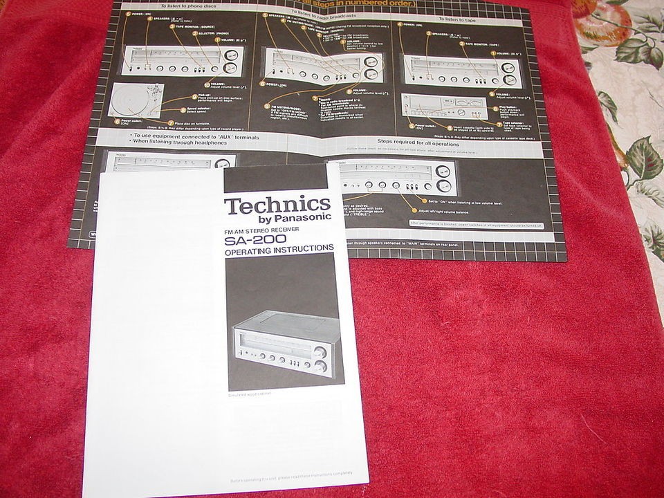 1980 Technics by Panasonic FM/AM Stereo Receiver SA 200 Operating 