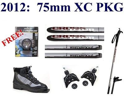 NEW 2012 2013 CROSSTOUR cross country 75mm SKIS/BINDINGS/​BOOTS 