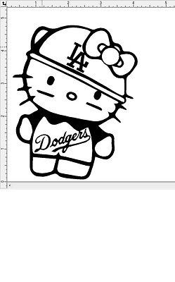 Newly listed Hello Kitty MLB LA Dodgers Shirt Vinyl Decal Sticker Lot 