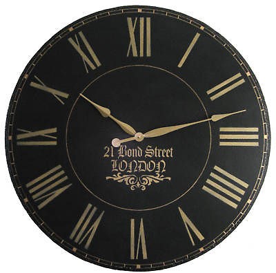large wall clock 30 antique gallery black big london time